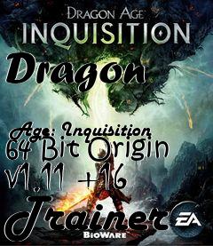 Box art for Dragon
            Age: Inquisition 64 Bit Origin V1.11 +16 Trainer