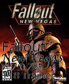 Box art for Fallout:
New Vegas V1.2.0.285 +18 Trainer