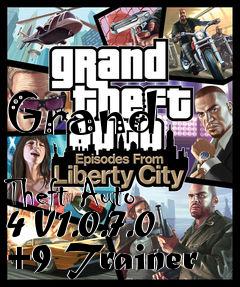 Box art for Grand
            Theft Auto 4 V1.0.7.0 +9 Trainer