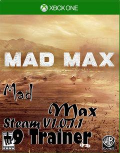 Box art for Mad
            Max Steam V1.0.1.1 +9 Trainer