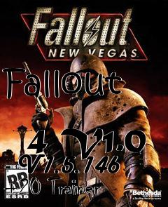 Box art for Fallout
            4 V1.0 - V1.5.146 +20 Trainer