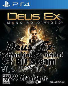 Box art for Deus
Ex: Mankind Divided 64 Bit Steam V1.3-b524.17 +22 Trainer