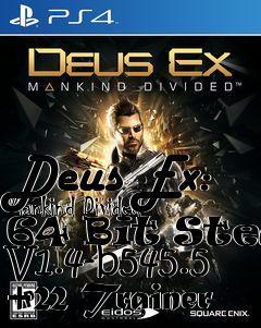 Box art for Deus
Ex: Mankind Divided 64 Bit Steam V1.4-b545.5 +22 Trainer
