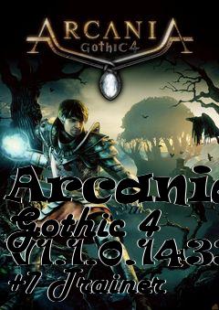 Box art for Arcania:
Gothic 4 V1.1.0.1433 +7 Trainer