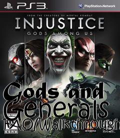 Box art for Gods and Generals FAQ/Walkthrough