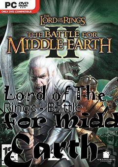 Box art for Lord of The Rings - Battle for Middle Earth