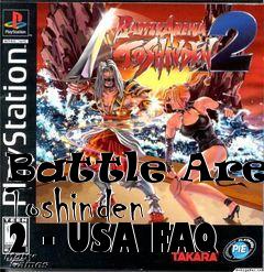 Box art for Battle Arena Toshinden 2 - USA FAQ