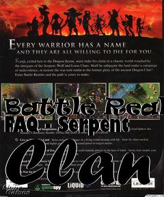 Box art for Battle Realms FAQ - Serpent Clan