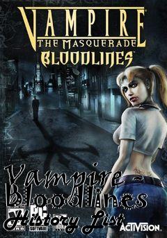 Box art for Vampire - Bloodlines History List