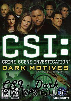 Box art for CSI - Dark Motives Guide