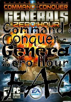 Box art for Command & Conquer - Generals Zero Hour FAQ