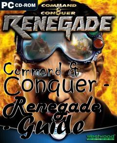 Box art for Command & Conquer - Renegade - Guide