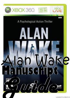 Box art for Alan Wake Manuscript Guide