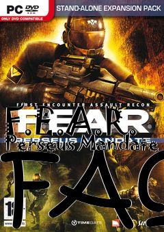 Box art for F.E.A.R. Perseus Mandate FAQ