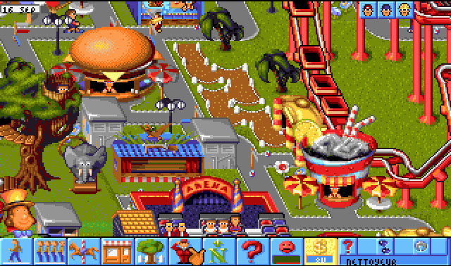 Игра парк сега. Theme Park игра 1994. Парк аттракционов сега. Американские горки Theme Park Sega.