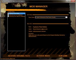 Red Faction: Guerrilla RF:G ModManager v.1.01 mod screenshot